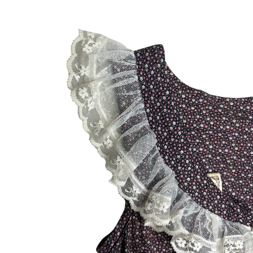 GUNNE SAX by Jessica Vintage Rare Purple Floral Prairie Dress Size 13 Sleeveless - Picture 4 of 15